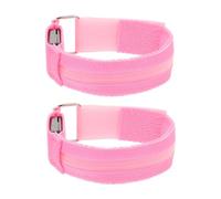 Toyvian 2Pcs LED Luminous Wristbands Glowing Bands for Running Night Sports Safety Reflective Armbands USB Rechargeable for Outdoor Activities Parties and Jogging
