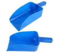 Toyvian 2pcs Livestock Feeding Scoop Plastic Barn Shovel for Chicken Coops and Feeding Cattle Thickened Design Ergonomic Handle Large Capacity Hygienic Maintenance