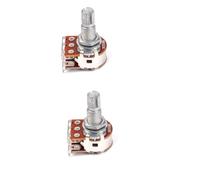 Toyvian 2pcs Long Knurled Guitar Potentiometers Dual Pot Guitar Potentiometer Kit Audio Pots for Bass and Replacement