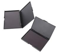 Toyvian 2Pcs Magnetic Eyeshadow Pallet Empty Eyeshadow Container Light Weight ABS Black Cosmetic Eyeshadow Holder for Make up on-the-go