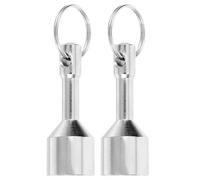 Toyvian 2pcs Magnetic Keychain Silver Tester with Iron Magnet for Distinguishing Silver and Gold Jewelry Compact Metal Tester Key Holder for Jewelry Testing