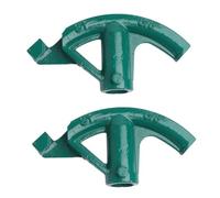 Toyvian 2pcs Manual Hand Bender Tool Cast Iron Head for Professional Bending of Tubes with Outer Diameter to 15mm, Green Multifunctional Semicircular Tube Bender Suitable for Conduit