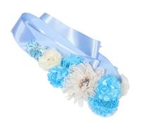 Toyvian 2pcs Maternity Sash Belly Band for Shower Decorations Gender Reveal Party Keepsake Comfortable Photo Prop Sky Blue for Expectant Mothers