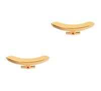 Toyvian 2pcs Metal Banjo Armrest Protector Golden Finish Single Screw Accessory for Banjos Two Rim Hooks for Vintage Restoration