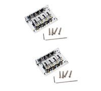 Toyvian 2pcs Metal Bass Bridge Replacement Vintage Style Screw Guitar Bridge Saddle String