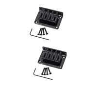 Toyvian 2pcs Metal Bass Bridge Vintage Style Guitar Bridge Screws Black String