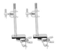 Toyvian 2pcs Metal Cowbell Holder Clamp for Drum Kit Mount Bracket with Precise Angle and Height Adjustment Compatible with Multiple Drums for Professional Performances