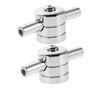 Toyvian 2pcs Metal Drum Lugs Double Ended Snare Tom Bass Drum Accessories Precision Engineered Percussion Parts for Enhanced Resonance and Sound Stability