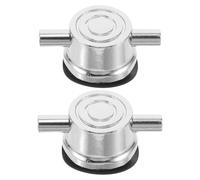 Toyvian 2pcs Metal Drum Lugs for Tom and Drum Kits with Enhanced Stability and Professional Performance, Silver round Design, for Personal Practice and Stage Performances