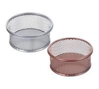 Toyvian 2pcs Metal Paperclip Holder Mesh Appearance and Stackable Design, Wear-resistant Office Holders for Organizing Small Items on Desk, for Office Workers