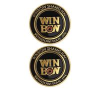 Toyvian 2pcs Metal Poker Card Guards Coin Set Alloy Portable Card Protector with Decorative Design for Table Games and Parties Lightweight Poker Accessories