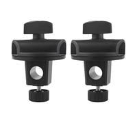 Toyvian 2pcs Mic Clamp Mount Bracket Adapter for Boom Arm Horizontal Swivel Angle for Microphone Stand Fixture in Live Streaming Recording Setup