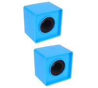 Toyvian 2pcs Mic Mark Stand for Interview Microphone Square Logo Holder Easy to Use Portable for Reporters