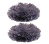 Toyvian 2pcs Mic Windscreen Muff Cover Windproof Fleece Microphone Cover for Pop Shield Mic Muffler Lavalier
