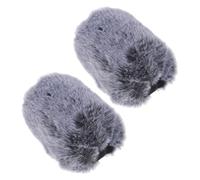 Toyvian 2pcs Microphone Covers Soft Windscreen Pop Filter Plush Microphone Shield Live Streamer Accessory