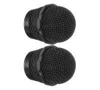 Toyvian 2pcs Microphone Grill Head: Metal Mic Head Replacement - Universal Microphone Grille Enhanced Sound Quality for Recording and Live Performances