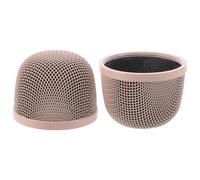 Toyvian 2pcs Microphone Mesh Ball Head Grille Replacement Metal Mic Head Cover for Handheld Wireless Mics Recording Performances