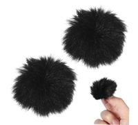 Toyvian 2pcs Microphone Windshield Furry Ball Wind Muff Mic Covers Windscreen for Recording Microphone Uses Wireless Go Ii
