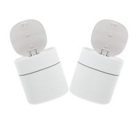 Toyvian 2pcs Mini Desktop Trash Can with Hygienic Push Lid, 2l Plastic Small Waste Basket for Desk and Bedroom, Wear Resistant Compact Bin for Dorm Room and Personal Workspace