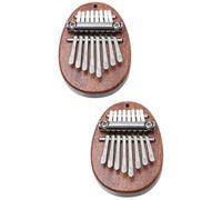 Toyvian 2pcs Mini Kalimba Finger Thumb Piano Portable Key Wooden Music Instrument for Beginners and Boys and Girls Lightweight Design for Easy Carrying Versatile for Various Music Genres