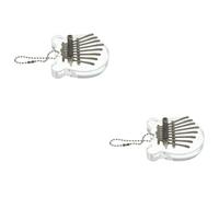 Toyvian 2pcs Mini Kalimba Piano Tone Thumb Instrument Lightweight Portable Music Beginners Sapele Material for Boys and Girls and Friends for Home Travel