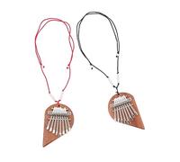 Toyvian 2pcs Mini Kalimba Thumb Piano Eight Tones Portable Finger Piano Musical Instrument for Beginners