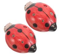 Toyvian 2pcs Mini Ocarina Flute in C Key for Beginners, Portable 6-hole Ceramic Ladybug Design, Stable Tuning, for Study Areas and Travel, Cute Cartoon Style Musical Instrument