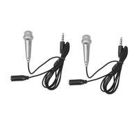 Toyvian 2pcs Mini Portable Microphone for Smartphones and Tablets High Sensitivity Omnidirectional Mic for Chatting and Singing Lightweight and Easy to Use Compatible Mobile Devices and