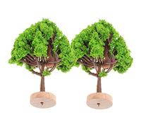 Toyvian 2pcs Miniature Scenery Tree Model Decor Realistic Landscape Trees for Sand Table Dollhouse and Holiday Displays