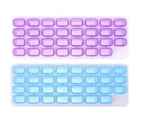 Toyvian 2pcs Monthly Pill Organizer Case 31 Compartments, Easy to Fill Abs Medicine Container that Prevents Missed Doses, Portable Travel Vitamin Organizer for Home Random Color