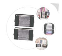 Toyvian 2pcs Multi-function Clothes Storage Bags Grey Foldable Organizer for Wardrobe Bedding Quilts with Large Capacity Practical Cloth Material for Seasonal Packing and Moving