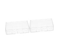Toyvian 2pcs Multi-Grid Poker Chip Storage Box Transparent Game Chip Organizer Large Capacity Compartment Design