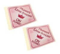 Toyvian 2pcs Mummy's Little Princess Car Sticker Pink Self-Adhesive Safety Decal for Warning and Decoration Easy to Apply and Residue- for Car Surface and Blemish Covering