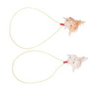 Toyvian 2pcs Natural Conch Shell Horn Whistle Unique Design for Home Decor Stylish Blowing Horn for Celebrations and Parties Authentic Sound for Beachside and Modern Spaces