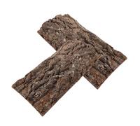 Toyvian 2pcs Natural Cork Bark for Reptile Tank Background Climbing Platform and Terrarium Accessories for Lizards and Turtles Easy to Clean Habitat Decor