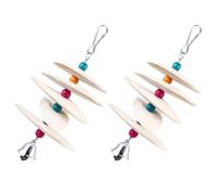 Toyvian 2pcs Natural Cuttlefish Bone Chew for Birds and Small Pets, Safe to Chew Cage Hanging Pendant, Calcium Supplement for Hamsters and Turtles, for Bird Beak Maintenance Random Color