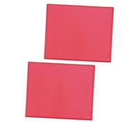 Toyvian 2pcs Non-skid Silicone Pet Feeding Mat for Dogs and Cats Cold-feeling Placemat Easy to Bowl Mat for Floors Red