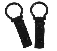 Toyvian 2pcs Nylon Flashlight Holder with Dual Metal Rings, Quick Release Torch Holster for Waist Belt, Flashlight Retention Ring for Outdoor and Duty Belt Use