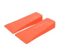 Toyvian 2Pcs Orange Plastic Tree Felling Wedges with Spiked Tips Logging Tools for Cutting and Controlled Falling Lightweight and Compact Replacement Wedges for Chainsaw Use