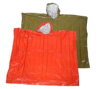 Toyvian 2pcs Outdoor Rain Poncho and Emergency Survival Blanket for Adults Tear Resistant Camping and Hiking Gear with Full Body Coverage Thermal Protection for Extreme Weather