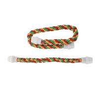 Toyvian 2pcs Parrot Cotton Rope Perch Set 32cm and 56.5cm Sturdy Chewing Climbing Swing Bird Cage Accessories for Budgies and Parakeets