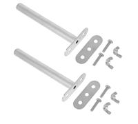 Toyvian 2pcs Parrot Rod Bird Perch Beak Grinding Easy Installation Stainless Steel Silver Stand for Bird Cage Suitable for Conure Parakeet Cage Accessories
