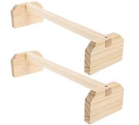 Toyvian 2pcs Parrot Stand Wood Stand Chick Standing Rack Exercise Pet's Standing Ability Cultivate Ability 15.72x4.72x3.14in Pet Plaything Rooster Bird Accessories