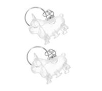 Toyvian 2pcs Pet Hair Memorial Pendant Keychain for Dog Cat Lovers Hair Keepsake Storage Bottle with Secure Seal Portable Collection Box for Preserving Fur and Memories