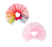 Toyvian 2pcs Pet Tutu Skirts for Dogs and Cats Lightweight Breathable Half Skirt with Shiny Threads Easy to Wear Festive Costume for Parties and Daily Holiday Outfits