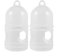 Toyvian 2pcs Pigeon Water Dispenser Birds Waterer Stable Three Holes Design Premium Plastic 1l Capacity Feeding Supply for Small Birds