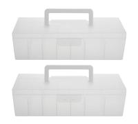 Toyvian 2pcs Plant Seed Organizer Storage Box with Divided Compartments and Handle, Plastic Gardening Seeds Storage Organizers for Flowers and Vegetables, for Home Balconies and Garden