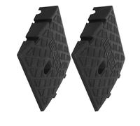 Toyvian 2pcs Plastic Curb Ramp for Home Use and Driveway, 7cm High Lightweight Step Ramp Minimizing Tire Wear, Suitable for Scooters and Cars, Sturdy Black Plastic Material