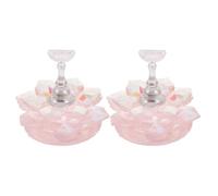 Toyvian 2pcs Plastic Nail Practice Stand for False Nail Tips Pink Manicure Holder Convenient and Practical Use and Home Use Elegant and Beautiful Design