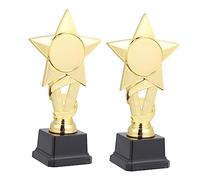 Toyvian 2Pcs Plastic Star Trophies for Football Party Prizes Award Trophies for Boys and Competition Winners Gift and Table Decoration